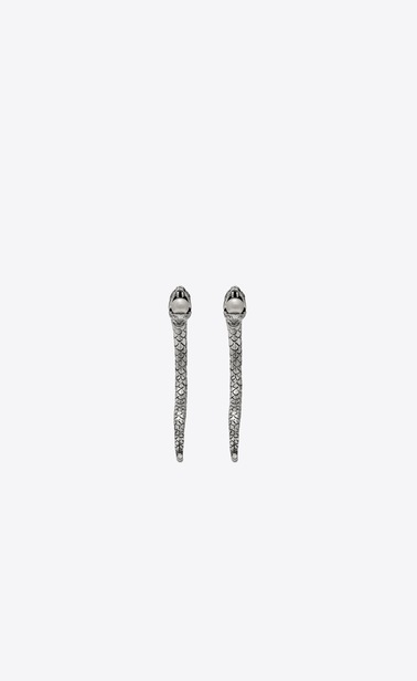 MARRAKECH PERLE serpent ear jewelry in silver-toned tin